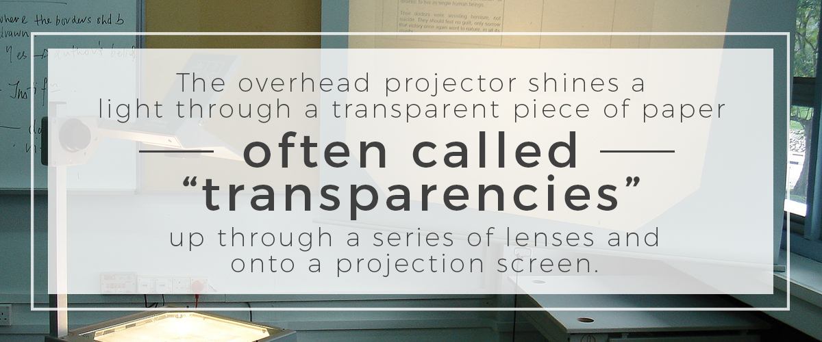 projector transparencies history