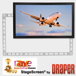 Draper 383563 StageScreen (Black) 193 diag. (94.5x168) - HDTV [16:9] - CineFlex CH1200V 1.2 Gain 