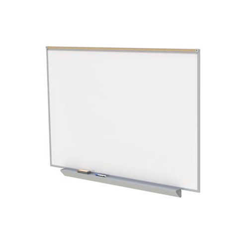 Ghent 144.5" x 48.5" Aluminum Frame Premium Porcelain Magnetic Whiteboard - 1" Maprail, 4 Markers & Eraser