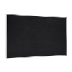 Ghent 60.5" x 36.5" Aluminum Frame Recycled Rubber Tackboard - Black