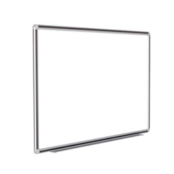 120" x 48" DecoAurora Aluminum Frame Porcelain Magnetic Whiteboard - Black Trim