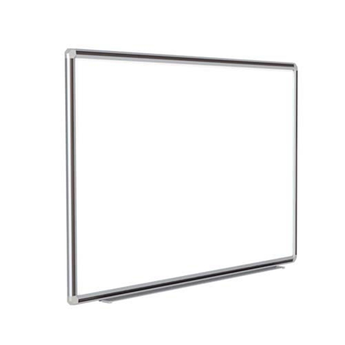 Ghent 48" x 48" DecoAurora Aluminum Frame Porcelain Magnetic Whiteboard - Black Trim