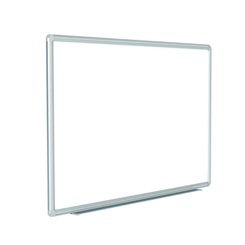Ghent 48" x 36" DecoAurora Aluminum Frame Porcelain Magnetic Whiteboard - Gray Trim