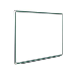 Ghent 144" x 48" DecoAurora Aluminum Frame Porcelain Magnetic Whiteboard - Hunter Green Trim