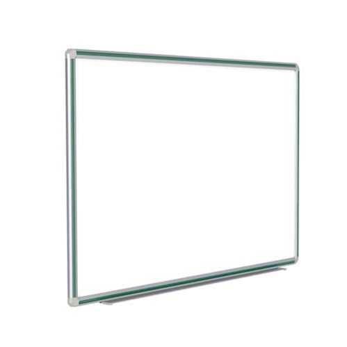 Ghent 96" x 48" DecoAurora Aluminum Frame Porcelain Magnetic Whiteboard - Hunter Green Trim