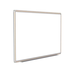 Ghent 48" x 36" DecoAurora Aluminum Frame Porcelain Magnetic Whiteboard - Light Maple Trim