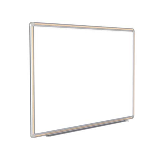 120" x 48" DecoAurora Aluminum Frame Porcelain Magnetic Whiteboard - Light Maple Trim