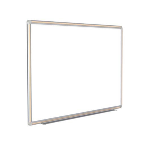 Ghent 48" x 48" DecoAurora Aluminum Frame Porcelain Magnetic Whiteboard - Light Maple Trim