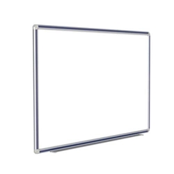 Ghent 72" x 48" DecoAurora Aluminum Frame Porcelain Magnetic Whiteboard - Navy Blue Trim