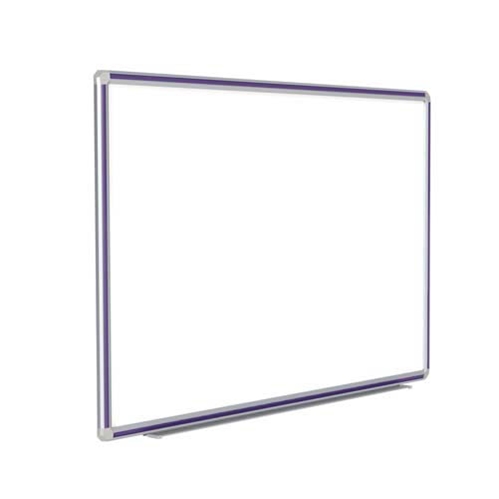 Ghent 48" x 36" DecoAurora Aluminum Frame Porcelain Magnetic Whiteboard - Purple Trim