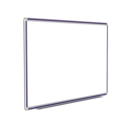 120" x 48" DecoAurora Aluminum Frame Porcelain Magnetic Whiteboard - Purple Trim
