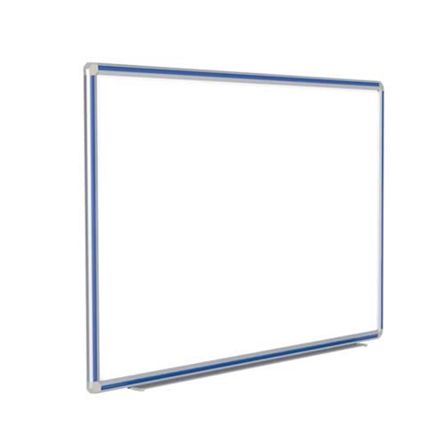 Ghent 48" x 36" DecoAurora Aluminum Frame Porcelain Magnetic Whiteboard - Royal Blue Trim