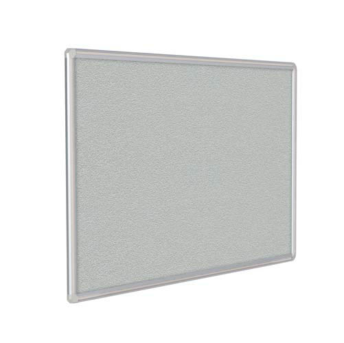 Ghent 48" x 36" DecoAurora Aluminum Frame Gray Vinyl Tackboard - Gray Trim