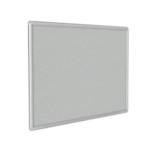 Ghent 144" x 48" DecoAurora Aluminum Frame Gray Vinyl Tackboard - Gray Trim