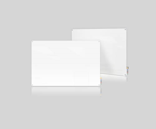 Ghent Ghent HMYRM44WH 4'x4' Harmony Magnetic Glass Board- Radius Corners-White-4 Magnets, 4 Markers,Eraser