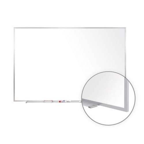 Ghent 36" x 24" Aluminum Frame Porcelain Magnetic Whiteboard