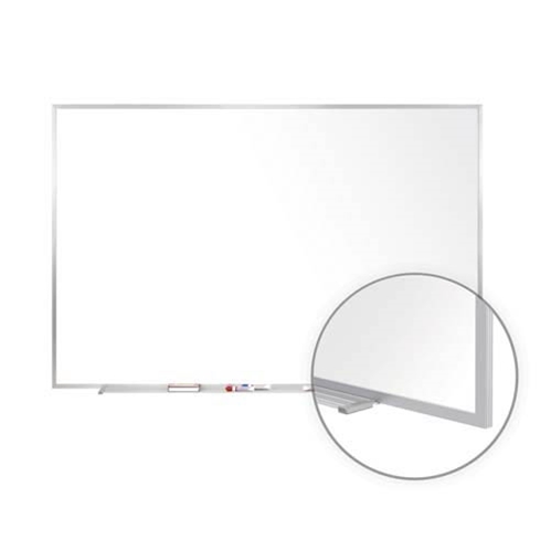 Ghent 120.5" x 48.5" Aluminum Frame Porcelain Magnetic Whiteboard - 4 Markers & Eraser