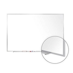 Ghent 72.5" x 48.5" Aluminum Frame Porcelain Magnetic Whiteboard - 4 Markers & Eraser