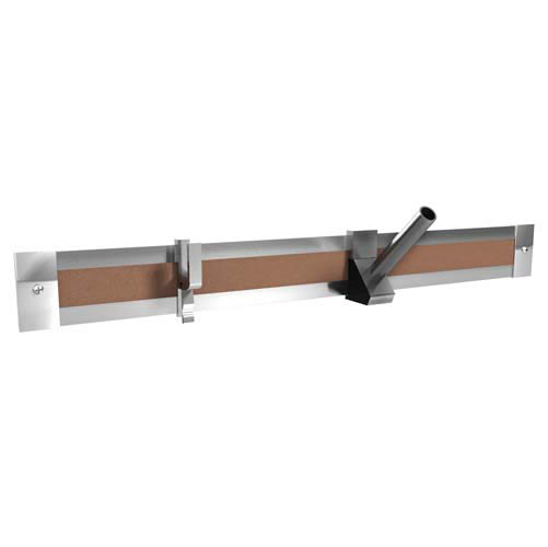 Ghent 4' Length Aluminum 2" Maprail w/ cork insert - 24 Per Carton