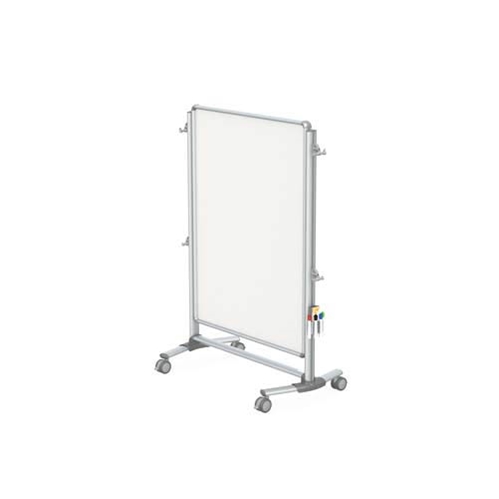 Ghent 40" x 57" Nexus Jr. Partition - Double-Sided Mobile Porcelain Magnetic Whiteboard