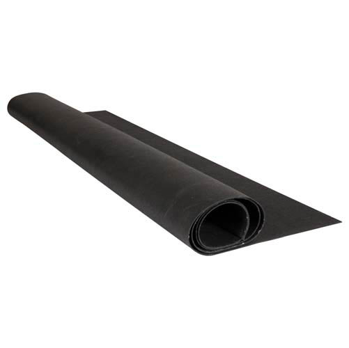 Ghent 4'X36' 1/16" Recycled Rubber Tack Roll - Black