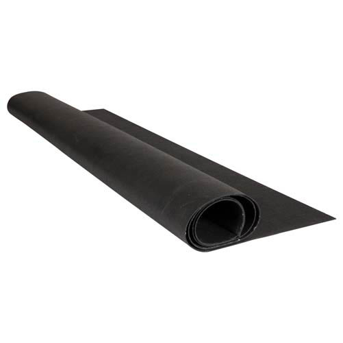 Ghent 4'X6' 1/16" Recycled Rubber Tack Roll - Black