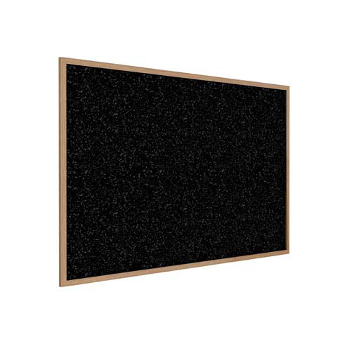 Ghent 96.5" x 48.5" Wood Frame, Oak Finish Recycled Rubber Tackboard - Tan Speckled