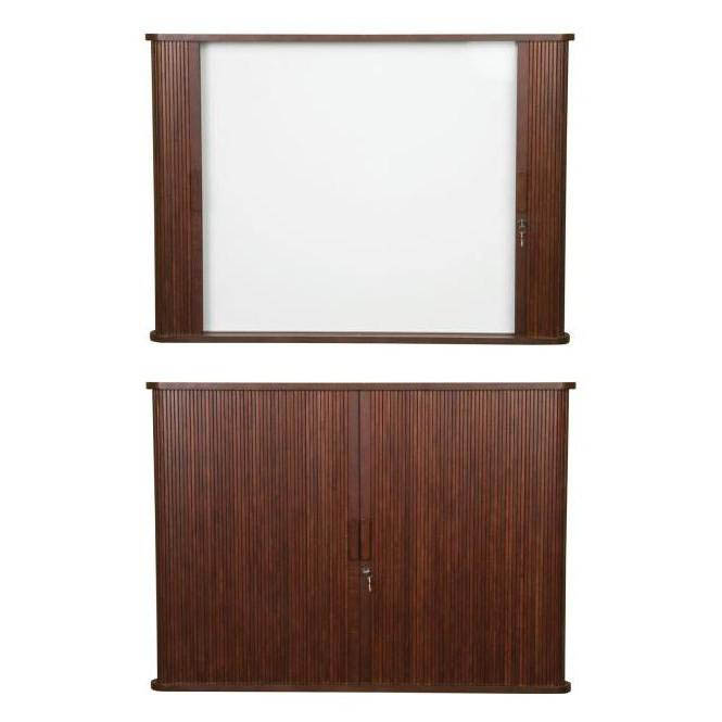 Enclosed Whiteboard Cabinet With Folding Doors | Cabinets Matttroy