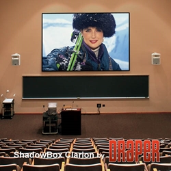 Draper 253019 ShadowBox Clarion 161 diag. (80x140) - HDTV [16:9] - Matt White XT1000V 1.0 Gain 