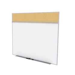 Ghent-SPC510A-K - 5x10 Style A Combination - Porcelain Magnetic Whiteboard / Natural Cork Bull 