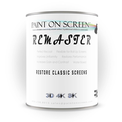 Projector Screen Paint - Remaster Vinyl Screen - Restore and Renew - Grey - Gallon 