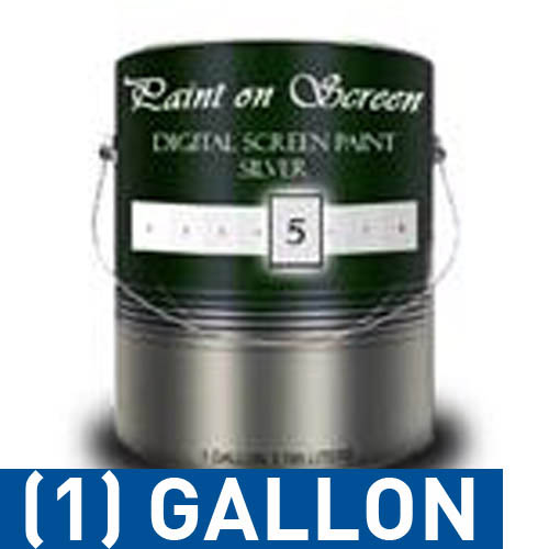 Paint on Screen Projector Screen Paint - Exterior S1 Screen Paint Silver-Gallon g005ex