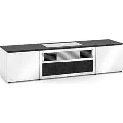 Salamander Designs Miami 245S Cabinet for integrated LG UST Projector - Gloss White, Black Top - X/LG1/245S/GW/BK 
