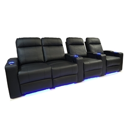 Valencia Piacenza Motorized Home Theater Seating - Top Grain Leather 