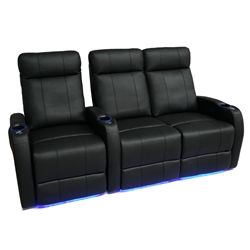 Valencia Syracuse Motorized Home Theater Seating - Top Grain Leather 