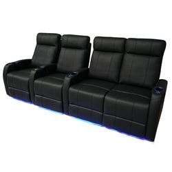 Valencia Syracuse Motorized Home Theater Seating - Top Grain Leather 